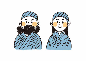 アイヌ民族　イラスト