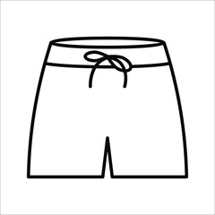 Shorts Icon Vector. Swim Shorts concept line icon. Simple element illustration. Swim Shorts concept outline symbol design.