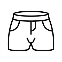 Shorts Icon Vector. Swim Shorts concept line icon. Simple element illustration. Swim Shorts concept outline symbol design.