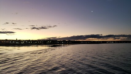atardecer en la playa