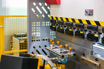 automatic vacuum pad or suction cup set on robot arm for pick material flat sheet for folding by...