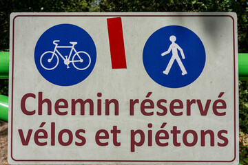 Obraz premium panneautage de randonnée