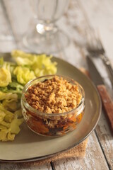 crumble de carotte à la noisette