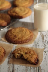 cookie au chocolat blanc et thé matcha