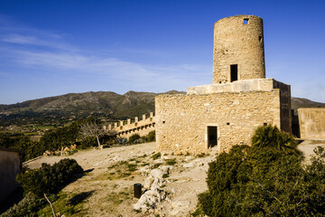 Fototapeta na wymiar Castillo de Capdepera (s.XII-XIV).Capdepera.Comarca de Llevant. Mallorca. Baleares.España.