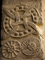 Simbolo romanico.Sant Pere de Galligants (s.X-sXII). Girona.Catalunya.España.