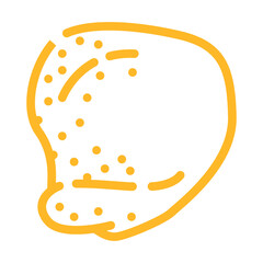 chicken thigh color icon vector. chicken thigh sign. isolated symbol illustration