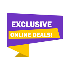 Label Exclusive online deals promo text