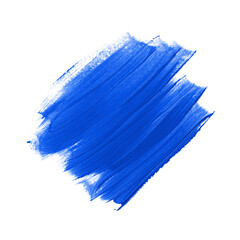 Blue paint abstract isolated background. Texture design image. Grunge creative artwork for headline, logo and  banner. 