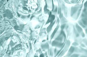 Transparent water texture. Cosmetic micellar water or lotion or makeup remover