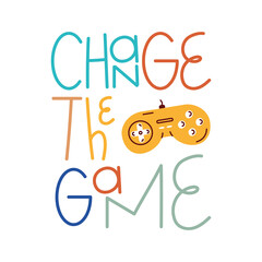 change the game lettering