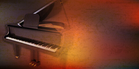 abstract background with grand piano on brown - 511340263
