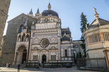 Fototapeta premium The beautiful basilica of Bergamo with the Colleoni Chapel