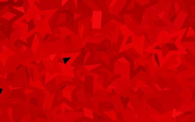 Dark Red vector template with sky stars.