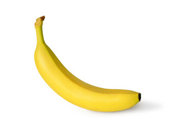 Fresh yellow banana isolated on a white background