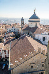 Aerial view of the Duomo of Bergamo