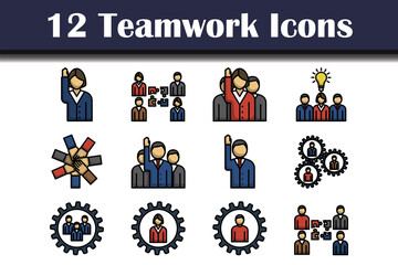Fototapeta premium Teamwork Icon Set
