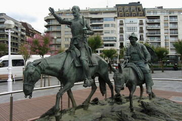 Fototapeta na wymiar Don Quijote y Sancho panza