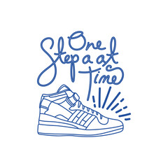one step a at time lettering