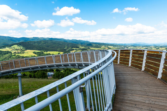 Barcice Lookout Tower in Poprad Park, Nowy Sacz, Poland