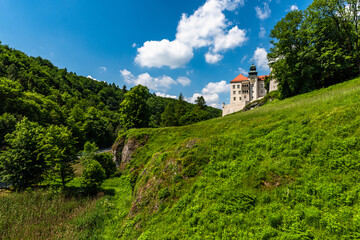 Pieskowa Skala Castle in Ojcowski National Park near Cracow, Poland