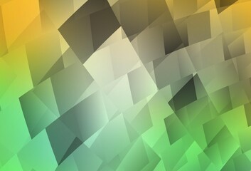 Light Green, Yellow vector template with rhombus.