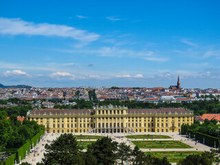 Fototapeta na wymiar panorama of SISI palace in Vienna 2022