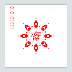 Happy Durga Puja Festival Celebration Background Template Design