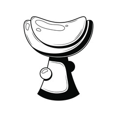 Abstract Black Simple Line Mushroom Doodle Outline Element Vector Design Style Sketch Isolated On White Background Illustration Nature Food