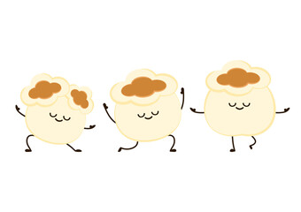 Popcorn cartoon. Vector mascot, cartoon and illustration of a corn holding Popcorn. Character design.