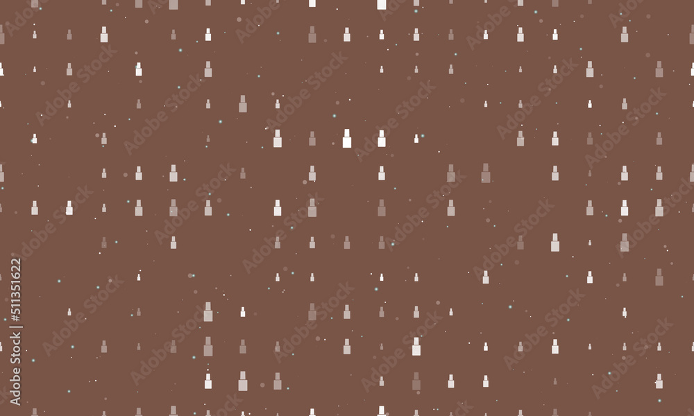 Poster seamless background pattern of evenly spaced white nail polish symbols of different sizes and opacit