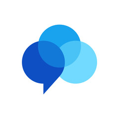 Chat cloud creative modern logo design