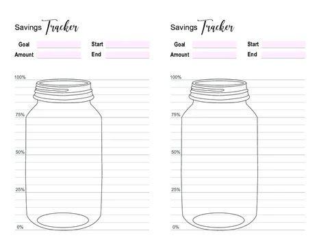 Savings Jar, Finance printable, Budget printable, printable planner insert  Stock Vector | Adobe Stock
