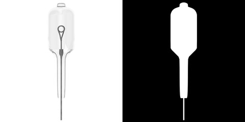 3D rendering illustration of a small halogen lamp