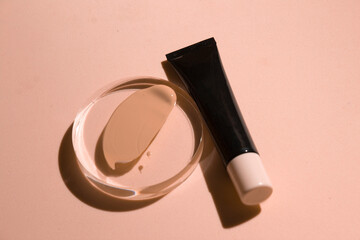 mockup of makeup powder primer cc cushion skin care bottle cosmetic tube of beauty, healthcare...