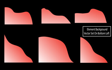Element Background Vector Set On Bottom Left Position
