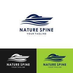 Boat Logo Design Template Vector Graphic Branding Element.