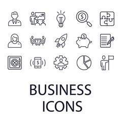 Business icons set . Business pack symbol vector elements for infographic web