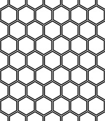 Abstract pattern black and white honeycomb design