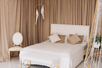 bed in bedroom