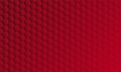 Red honeycomb composition pattern for futuristic and modern backgrounds. Abstract wallpaper design with metal plate style