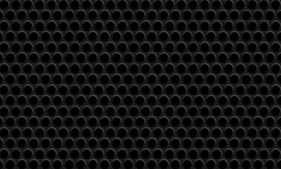 Black metal texture steel background. The pattern metal sheet is perforated with a flash of light. modern industrial style wallpapers
