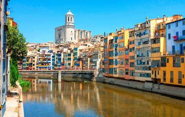 Historical jewish quarter in Girona, Spain, Catalonia.