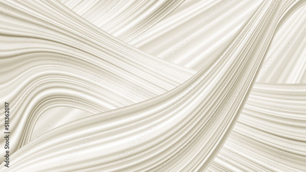 Poster Abstract banner with colorful shapes. Fluid and wavy threads.
