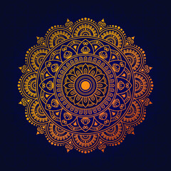 Fototapeta premium Golden Luxury Geometric Mandala Design vector, Creative Ornamental Decorative Pattern
