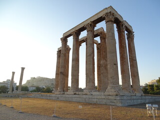 Fototapeta premium Athens, Greece, Greek, Temple of Olympian Zeus, archeology, architecture