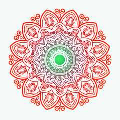 Circular pattern geometric Luxury mandala for Alpona, Henna, Mehndi, tattoo, decoration.