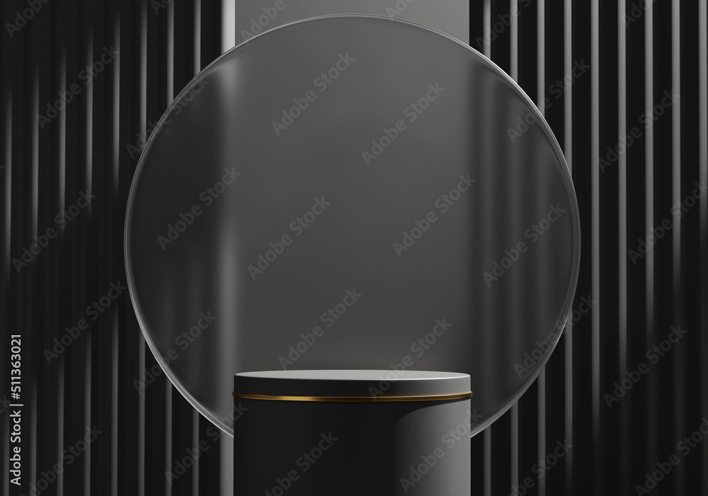 Aufkleber 3d rendering abstract platform podium product presentation backdrop