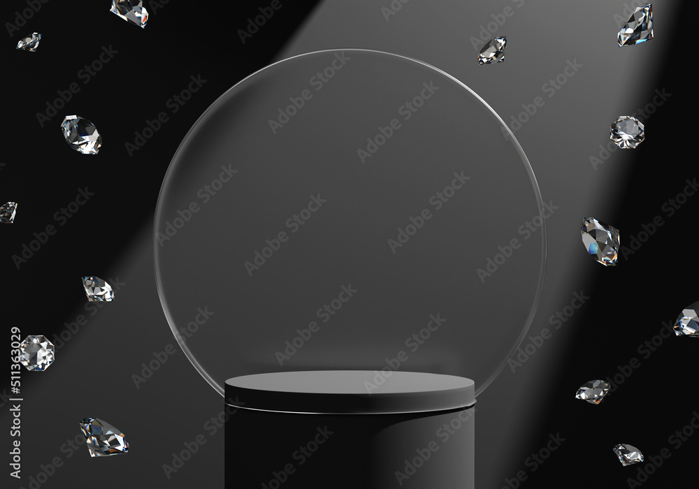 Poster 3d rendering abstract platform podium product presentation backdrop