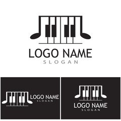 Piano icon vektor ilustrationdesign logo template